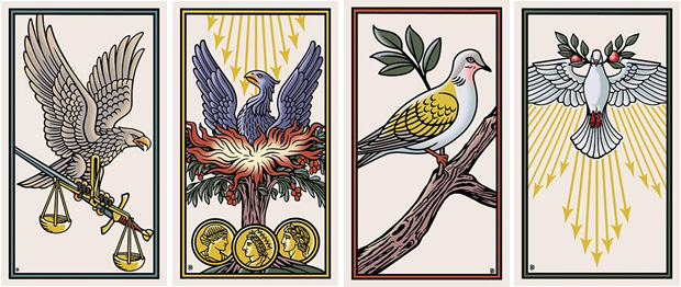 Marziano Tarot - Os quatro naipes