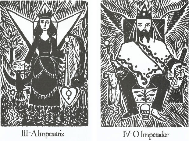 O Imperador, o Hierofante e O Enamorado no Tarot do Soll