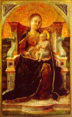Madona no trono com o Menino, de Bonifacio Bembo, 1466 - Cremona, Itália