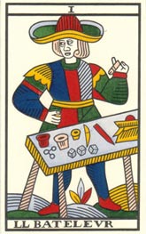 1. O Prestidigitador (O Mágico) no Tarot Jean Noblet