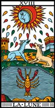 A Lua no Tarot de Marselha-Camoin