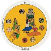 Oito de Discos (Ouros) - Tarot Motherpeace