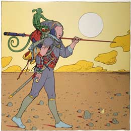O Louco, Fool no Tarot de Franquin Hergé Moebius