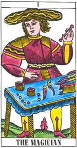 The Magician em um dos Classic Tarot 