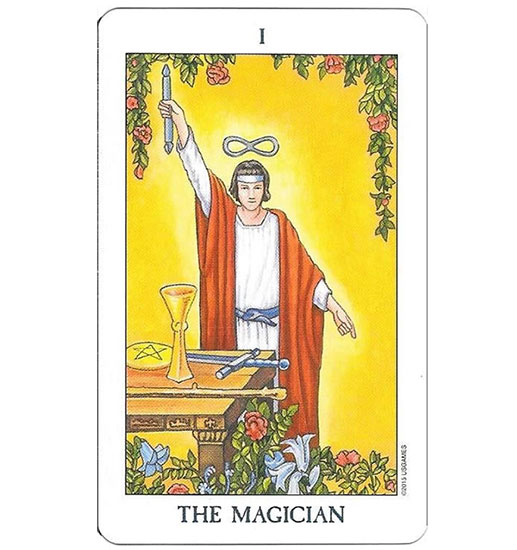 1. ) Mago9 (The Migician) no Rider-Waite Tarot - USGames