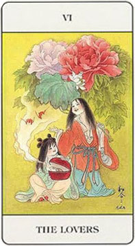 Os Enamorados no Chinese Tarot