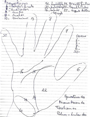 Linhas da mão direita e os arcanos do tarô