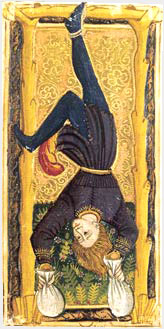 O pendurado no tarô Gringonneur ou Charles VI (1392)