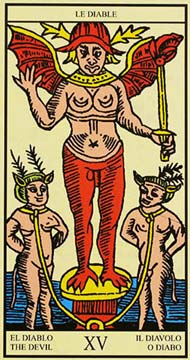 Le Diable - Tarot Claude Burdel