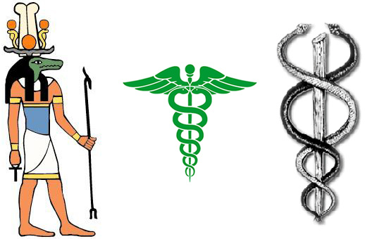 Crocodilo e serpente no Tarô -- Sobek, Ida e Pingala, ícone da Medicina