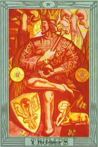 O Imperador  no Thoth Tarot de Aleiter Crowley