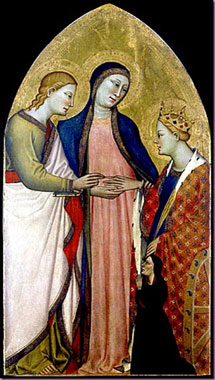 Casamento Místico de St. Catarina de Alexandria (1379) - Giovanni del Biondo