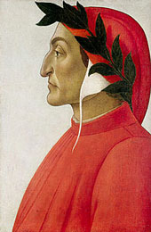 Retrato de Dante Alighieri por Boticelli