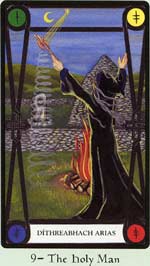 9. O Eremita ou "O Homem Sagrado" no Faery Wicca Tarot de Kisma Stepanich