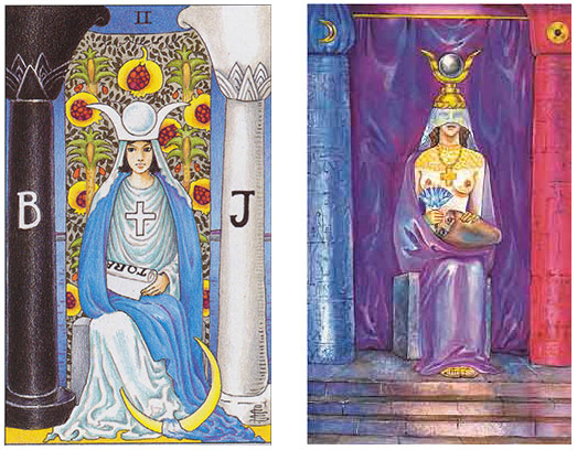 Versões da Sacerdotisa inspiradas no Waite Tarot