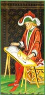 O Mago no Tarot Visconti-Sforza (restaurado)