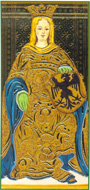 A Imperatriz no Tarot Visconti-Sforza (restaurado)