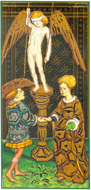 Os Amantes no Tarot Visconti-Sforza (restaurado)
