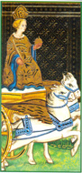 O Carro no Tarot Visconti-Sforza (restaurado)