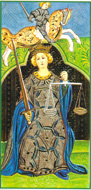 A Justia no Tarot Visconti-Sforza (restaurado)