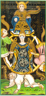 A Roda da Fortuna no Tarot Visconti-Sforza (restaurado)