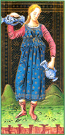 A Temperança no Tarot Visconti-Sforza (restaurado)