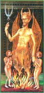O Diabo no Tarot Visconti-Sforza (restaurado)