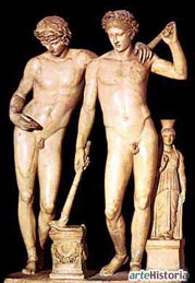 Castor e Polux os gêmeos da mitologia grega. Imagem obtida em www.artehistoria.com