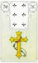 Cruz no Baralho Lenormand - Baralho Cigano (Seis de Pauss)