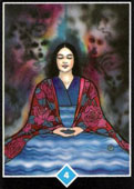 Quatro de Paus no Osho Tarot