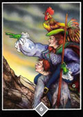 Seis de Paus no Osho Tarot