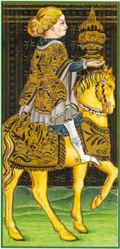 O Cavaleiro de Copas no Tarot Visconti Sforza