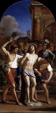 Flagelação de Cristo, pintura de Guercino (1644)
