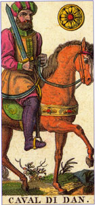 Cavaleiro de Ouros no Ancient Tarot