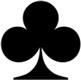Símbolo do naipe de Paus no baralho comum.