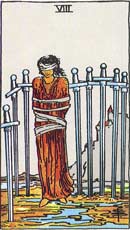 Oitos de Espadas - Tar Rider-Waite