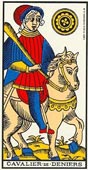 O Cavaleiro de Ouros no Tarot de Marselha-Grimaud