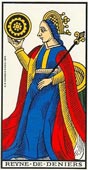 A Rainha de Ouros no Tarot de Marselha-Grimaud