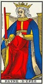 A Rainha de Espadas no Tarot de Marselha-Grimaud