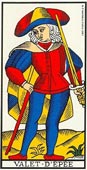 O Valete de Espadas no Tarot de Marselha-Grimaud