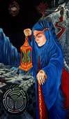 O Eremita - The Ermit no Tarot of Pomegranate