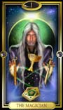 O Mago no Gilded Tarot de Ciro Marchetti