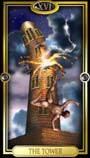 A Torre no Gilded Tarot de Ciro Marchetti