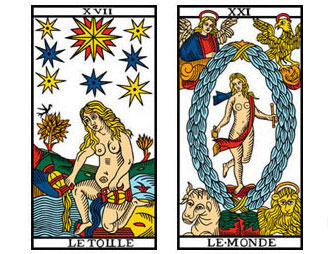 Os seios nas cartas femininas nuas
