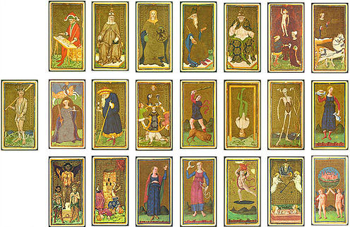 Arcanos maiores do Tarot Visconti Sforza