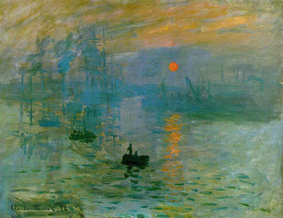 Impression, soleil levant - pintura de Claude Monet,1872
