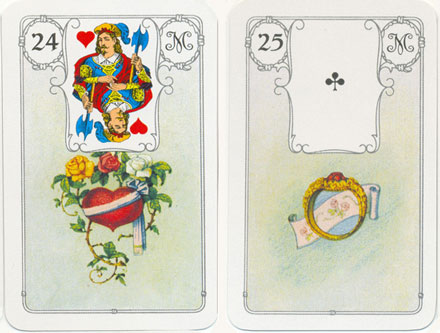 Cartas 254 e 25 do baralho Lenormand