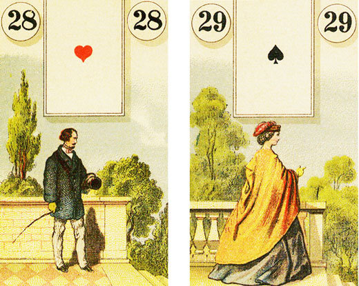 Cartas 28 e 29 do Petit Lenormand