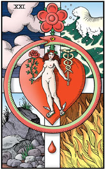 "Anima Mundi" o Mundo no Alchemical Tarot de Robert Place