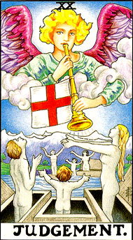 Judgment, o Julgamento, no Rider-Waite Tarot